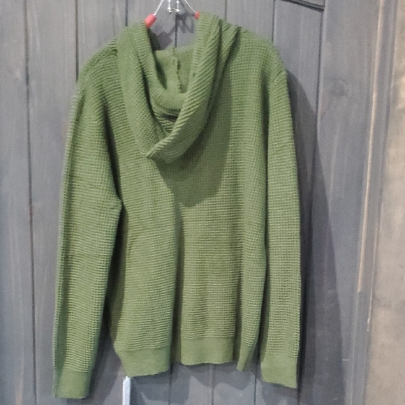 Green Women's Hooded Sweater - Picture 2 of 5